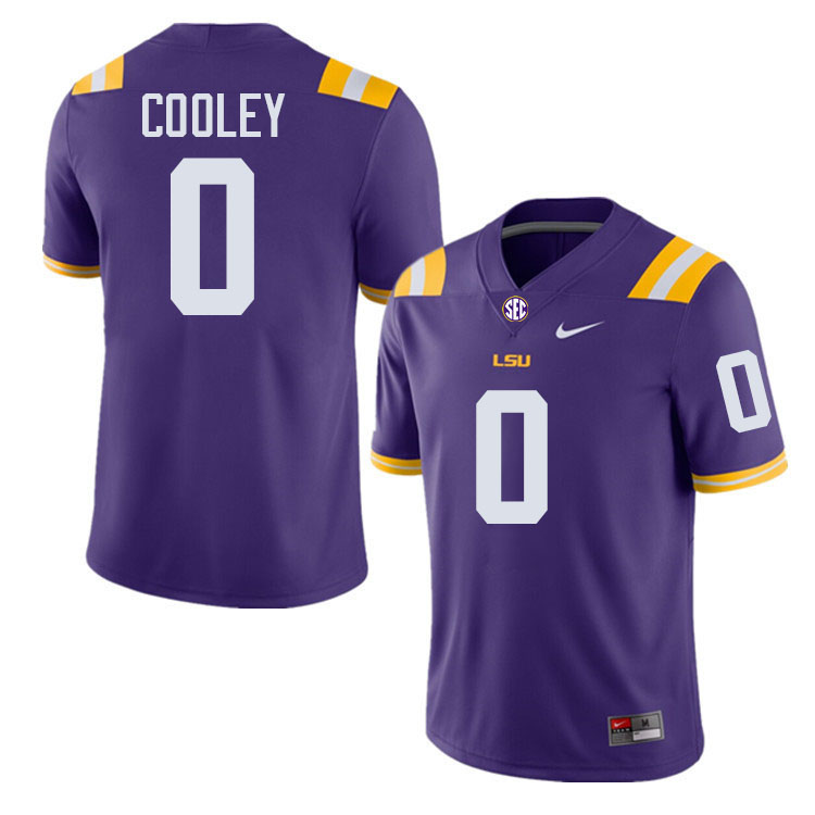 #0 Tamarcus Cooley LSU Tigers Jersey,Louisiana State University Tigers Football Jersey-Purple